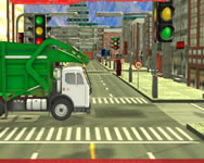 City garbage truck 3D jtkok HTML5 jtk