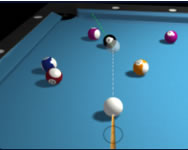 3D billiard 8 ball pool 3D játékok HTML5 játék