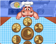 Hippo pizza chef 3D játékok HTML5 játék